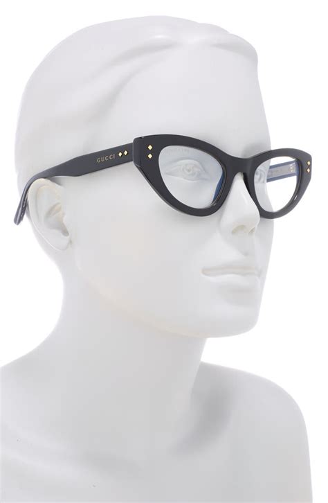 gucci 49mm cat eye optical glasses|Gucci cat eye prescription glasses.